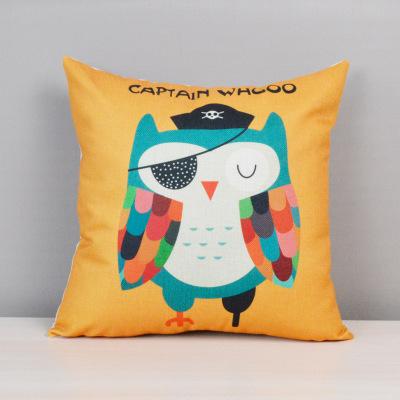 American Lovely Cartoon Cat Pillow Cover Animal Dog Home Decorative Throw Pillow Case Linen Wedding Office Sofa Cushion Cover
