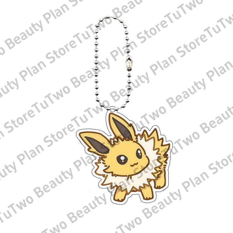 Kawaii Cartoon Anime Eevee Sylveen Glaceon Flareon Jolteon 5cm Acrylic Keychain Accessories Cute Bag Pendant Gifts for Friends