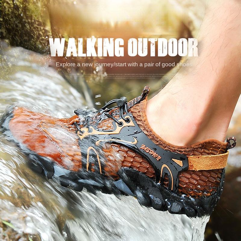 Men Mountain Trekking Sneakers Summer Women Mesh Breathable Male Outdoor Hiking Wading Shoes Quick-dry Trainers Beach Sandals