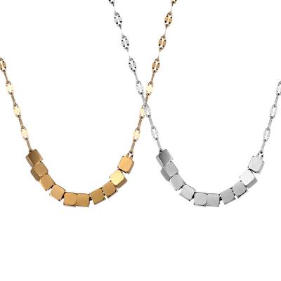 Neue heiße Mädchen-Halskette, Mädchen-Nische, leichte Luxus-Faltkette, wilder Titan-Stahl-Schmuck