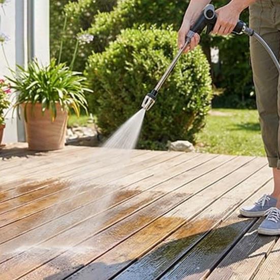 Garden Hose Nozzle with 360-degree Adjustable Spray High Pressure Water Cleaning