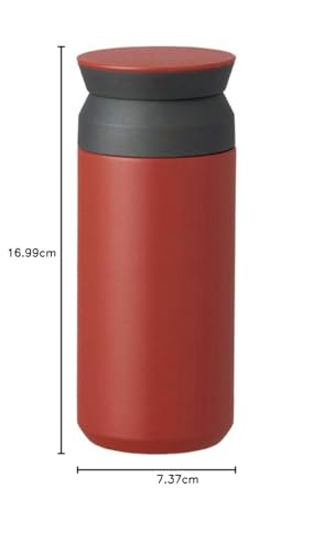 Kinto Travel Tumbler, 350ml, Red, Double-Layer Vacuum Wall, Insulates Hot and Cold Drinks, 20933