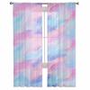 Oil Painting Mechanism Purple Pink Sheer Curtains Modern Gauze Curtain for Living Room Bedroom Voile Yarn Curtains