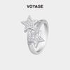 VOYAGE Zirconia Star Adjustable Ring: Women's Fashionable Light Luxury Design