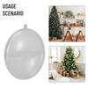 10Pcs 7/9/11 Cm Christmas Balls Plastic Clear Flat Ball Home Decor Wedding Candy Christmas Gifts Box Xmas Tree Decoration