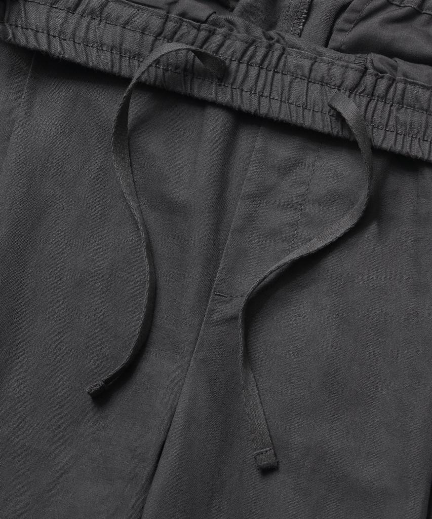 MUSINSA STANDARD Cotton Linen One-Pleat Wide Pants [Gunmetal]