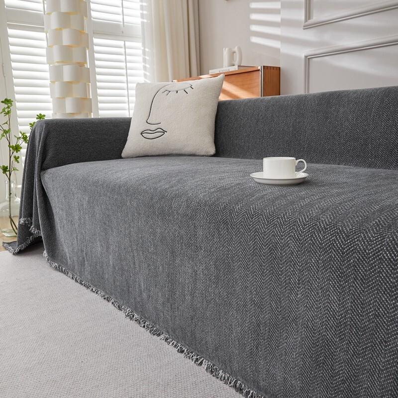 Modern Chenille Sofa Towel Cover Simplicity Thickened Anti Slip Sofa Cover Cloth