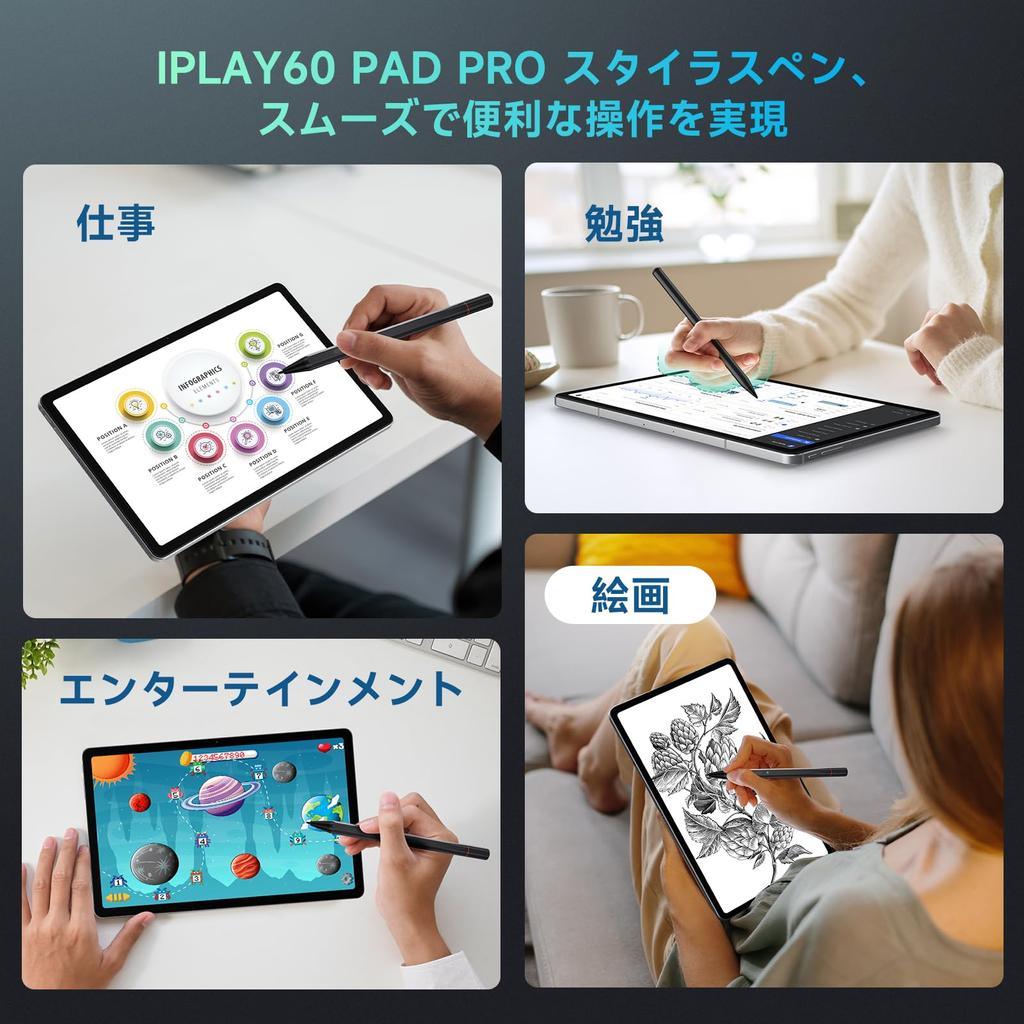 ALLDOCUBE iPlay60 Pad Pro Inch Tablet Android14 Tablet PC Mode 90Hz Face Recognition Resolution 10000mAh PD33W Fast Charging Widevine L1 4 Speakers