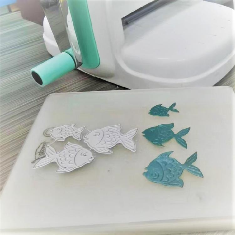Fisch Stanzformen Schablonen Kohlenstoffstahl Stanzschablonen für Kartenherstellung Fotoalbum Scrapbooking Verzierungen