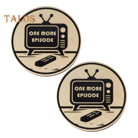 

Монета для принятия решений Еще один эпизод или монета «Иди спать» для принятия решений Деревянная монета для любителей ТВ Он или она Сын Дочь A