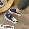 Fashion Slip on Comfortable Canvas Casual Shoes Women's Mules Thick Bottom Versatile Adults Footwear Spring Autumn Lady Slippers Fashion