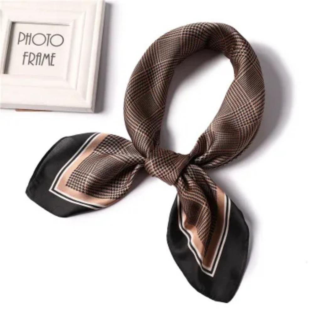 2025 Summer Luxury Brand Silk Scarf Square Women Shawls And Wraps Fashion Office Small Hair Neck Hijabs Foulard Scarves 70*70cm