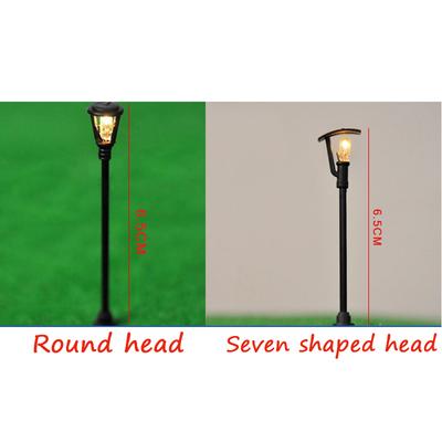 5pcs 6.5cm Model Led Lamppost Dollhouse Miniature Lamps Street Light Garden Light Scale Model Toy