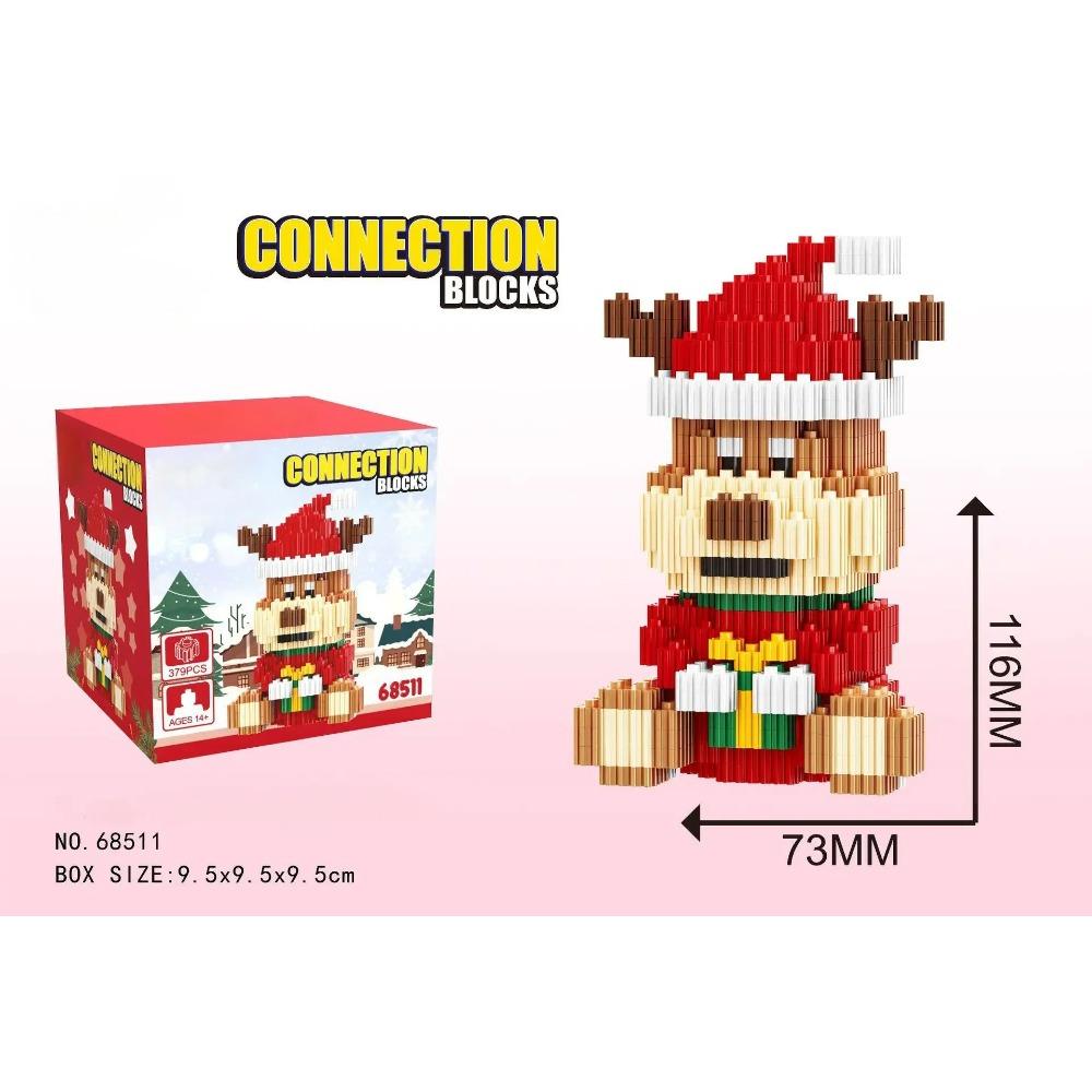 

Набір будівельних блоків на різдвяну тематику TOYLINX - Конструктор для самостійної збірки, Навчальна іграшка, Домашня прикраса, Подарунок на дитяче свято