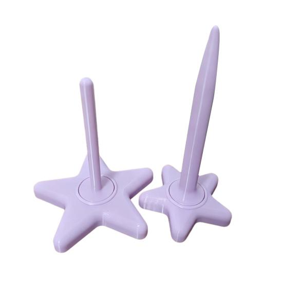 

3D Printed Yarn Spinner Smooth Rotating Yarn Holder Cute Star Tangle-Free Yarn Spinner for Crocheting Knitting Lovers фіолетовий