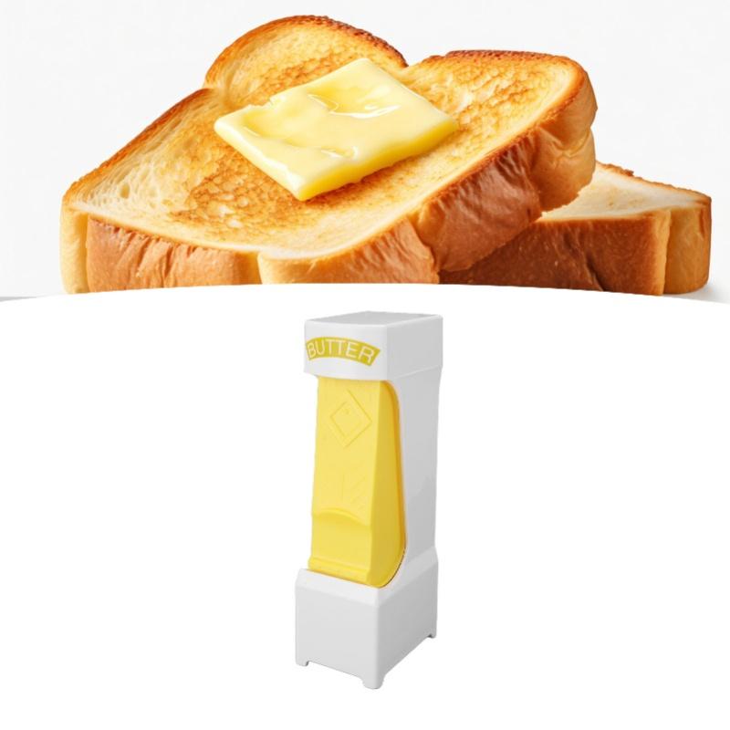 Stick Butter Cutter ABS One Click Butter Cheese Dispenser Cutter With Stainless Steel Blade For Making Breads Cakes