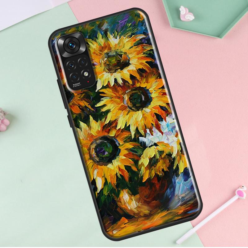 

Картина маслом в стиле бохо с цветочным рисунком для Redmi Note 12 Pro Plus, чехол для Redmi Note 10, 8, 9, 11 Pro, 12S, 11S, 10S, 9S, 9C, 10C, 12C, чехол Redmi Note 10S