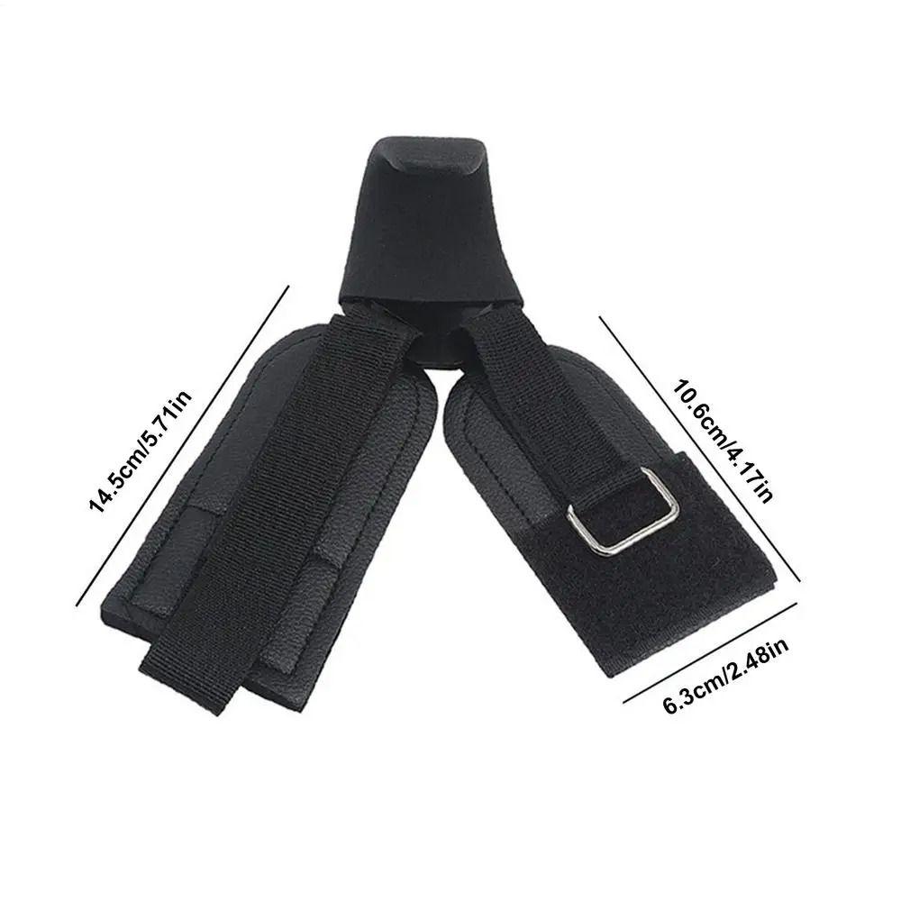 1 Pair Pull-up Hook Type Lifting Straps Non-Slip Deadlift Weight Lifting Grip Hook Adjustable Soft Auxiliary Power Wrist Guard