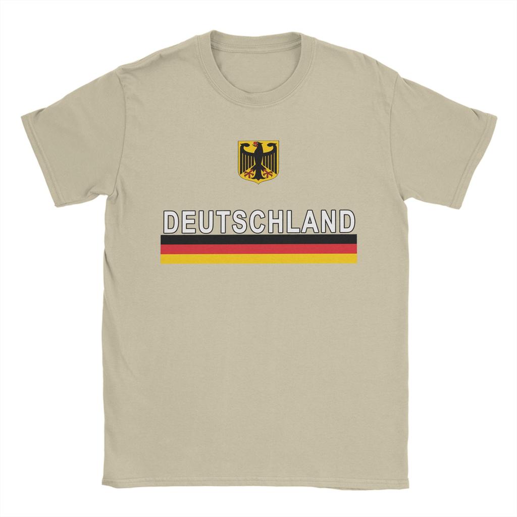 Deutschland Flag And Emblem Germany T Shirt for Men Cotton Novelty TShirt Round Neck Tees Short Sleeve Clothing Gift Idea