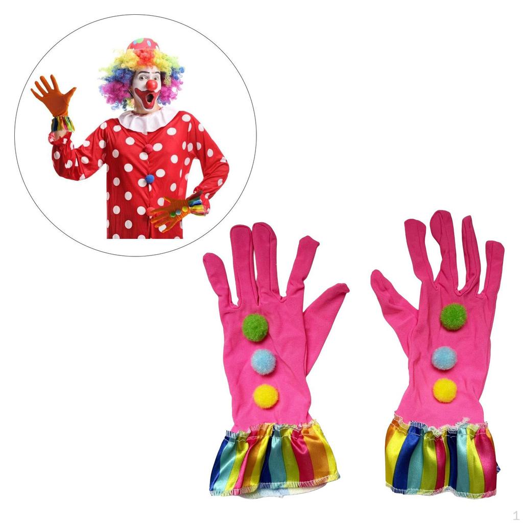 Halloween Clown Gloves Adult Cosplay for Events Themed Party Holiday Christmas