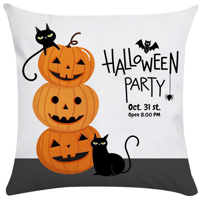 

Halloween Pillows, Pumpkin and Black Cat Series Pillow Cases, Holiday Decoration Pillow Cases 45 * 45 pillow cover