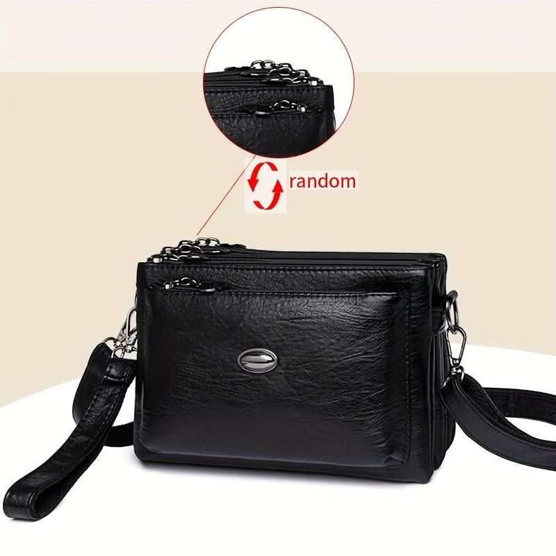 Soft Faux Leather Crossbody Bag, Retro Wristlet Handbag, Fashion Clutch Purse For Women