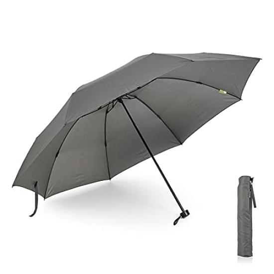 Komiya Shoten New Carbon Fiber Folding Solid 8 Hook and Loop Closure Ultra-Lightweight Umbrella, 65cm, Large, Color, Ribs, Men's, (Gray)