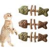 1/2/3 Stück Katze Dentalspielzeug Fischgrätenform Katzenminze Katzenspielzeug Zahnreinigung Atem Interaktives Spiel Mundhygienewerkzeug