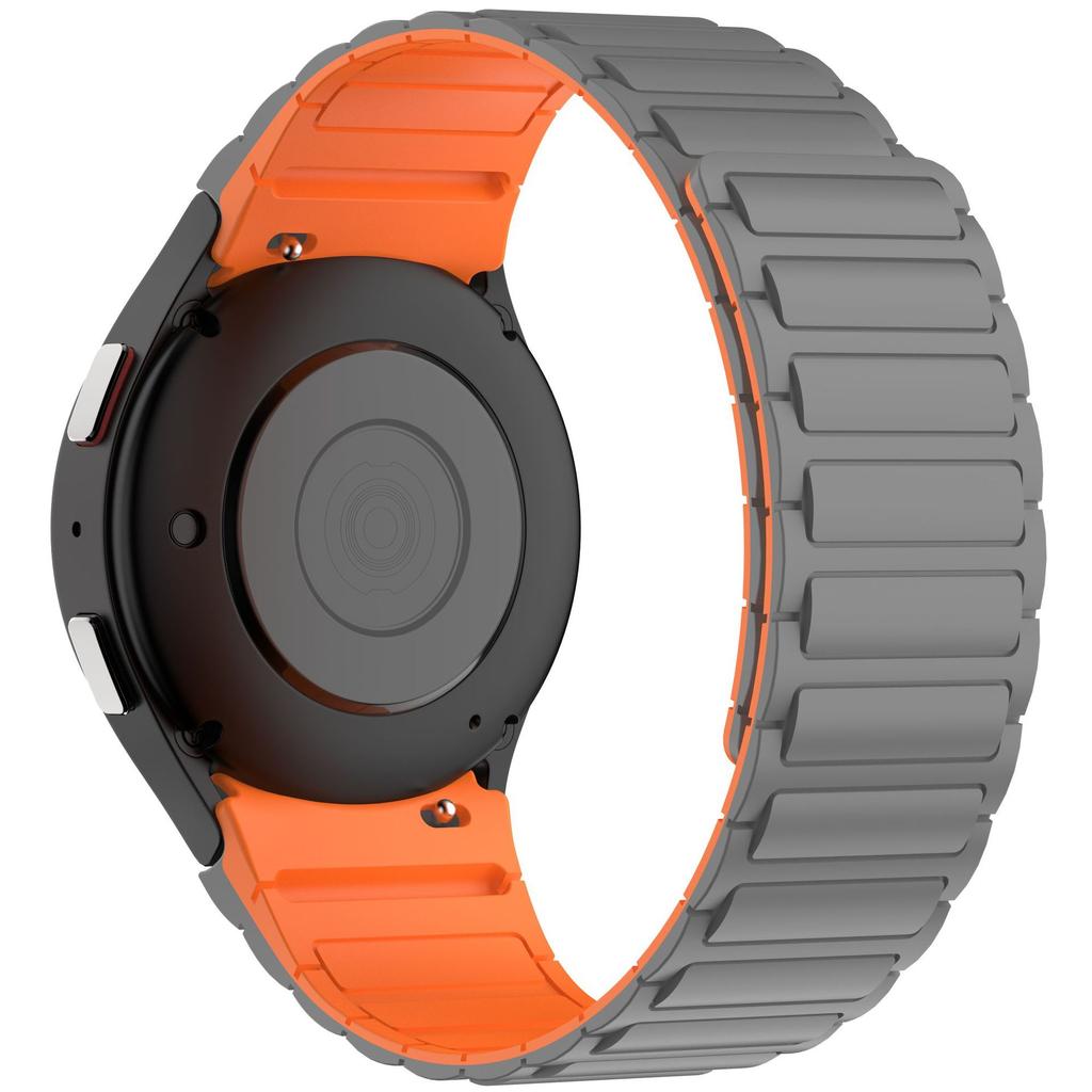 No Gaps Soft Silicone Magnetic Strap for Samsung Galaxy Watch 8 Classic 46mm Sport Band for Galaxy 7/6/5/4 40mm 44mm 45mm 47mm 43mm Curved End Strap