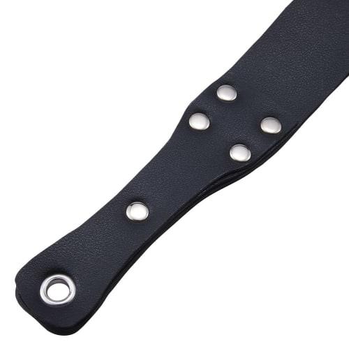 Faux Leather Paddle, PU Leather, Erotic Love Hand Beat, Leather Paddle, Spanking Paddle, Adult Toy, Hand Shot, Stage Prop [Black]