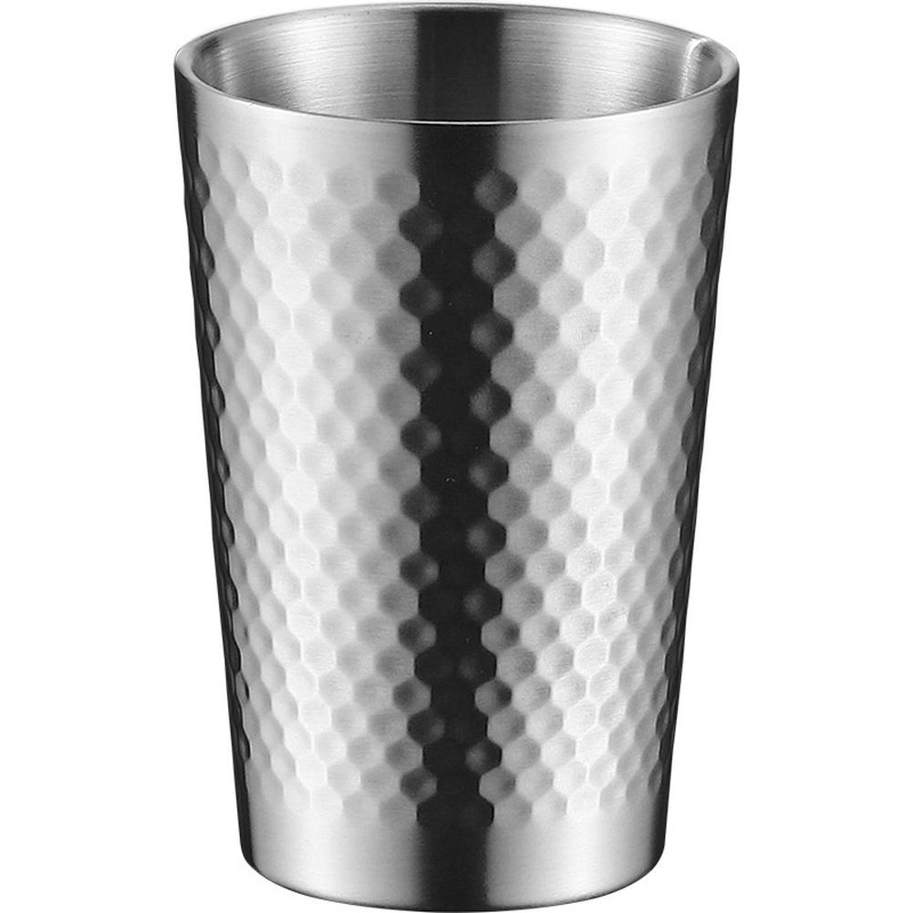 Doppelwandiger Becher Hämmeroptik Dickwandiger Edelstahlbecher