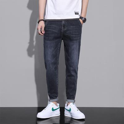 Jeans Primavera Uomo Versatili Elasticizzati Semplici Larghi Casual Moda Pantaloni Dritti Uomo