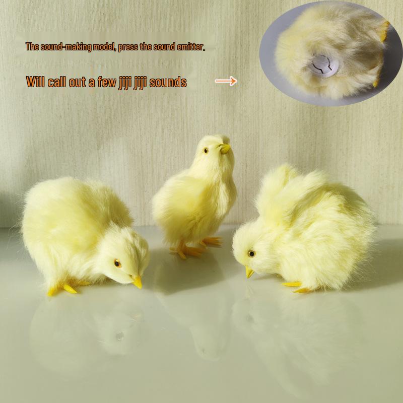 Chirping Yellow Chick Plush Toy