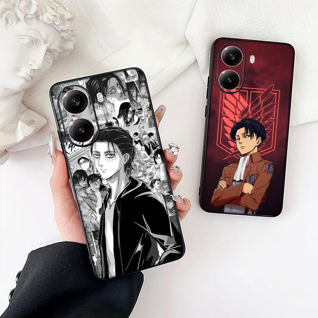 Attack Levi On Eren Titan Jaeger Phone Case for Xiaomi Poco C85 C65 C75 X7 X6 M6 M8 F7 F8 Ultra F6 Pro Cover Casing