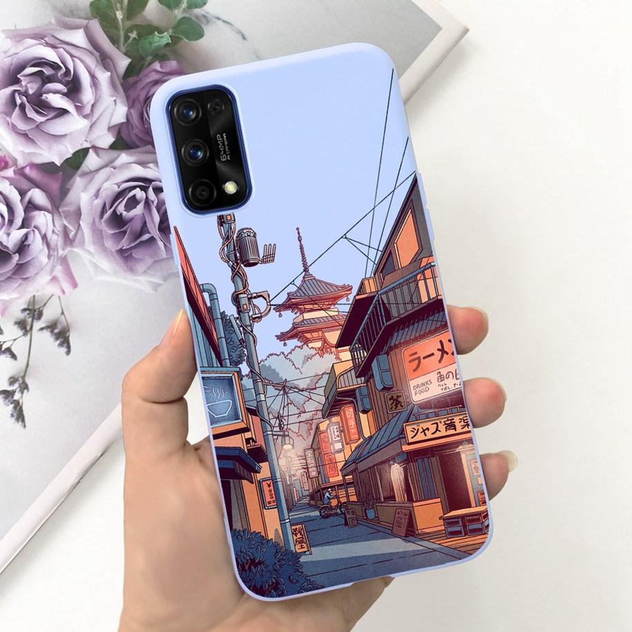 For Realme 7 5G Case RMX2111 Cover New Fashion Flower Girls Painted Funda Soft TPU Cases For Realme 7 Pro Realme7 RMX2155 Bumper