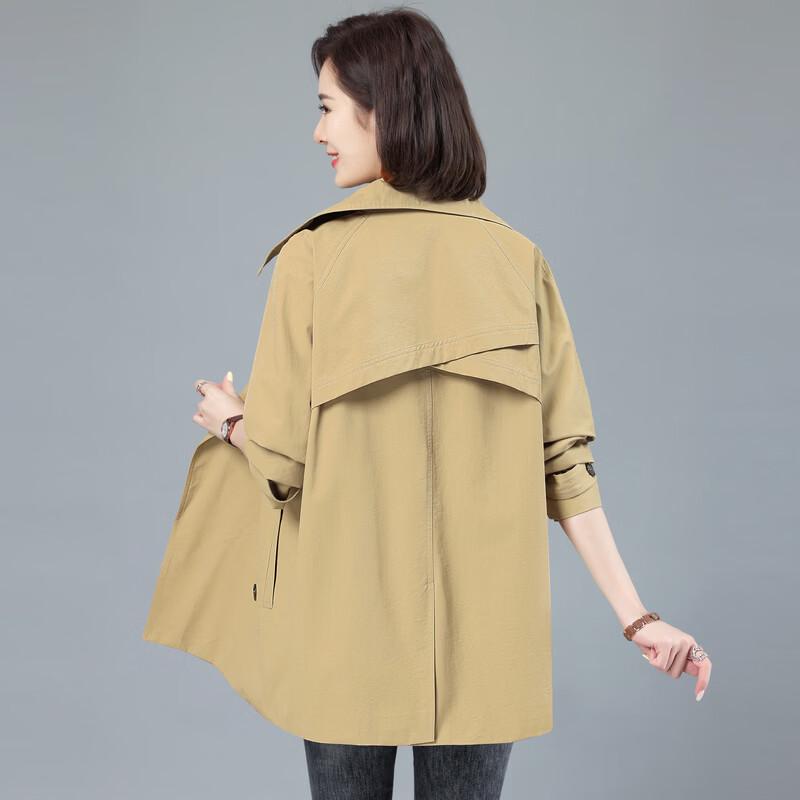 Yalu Women's Casual Loose Mid-Length Windbreaker Jacket