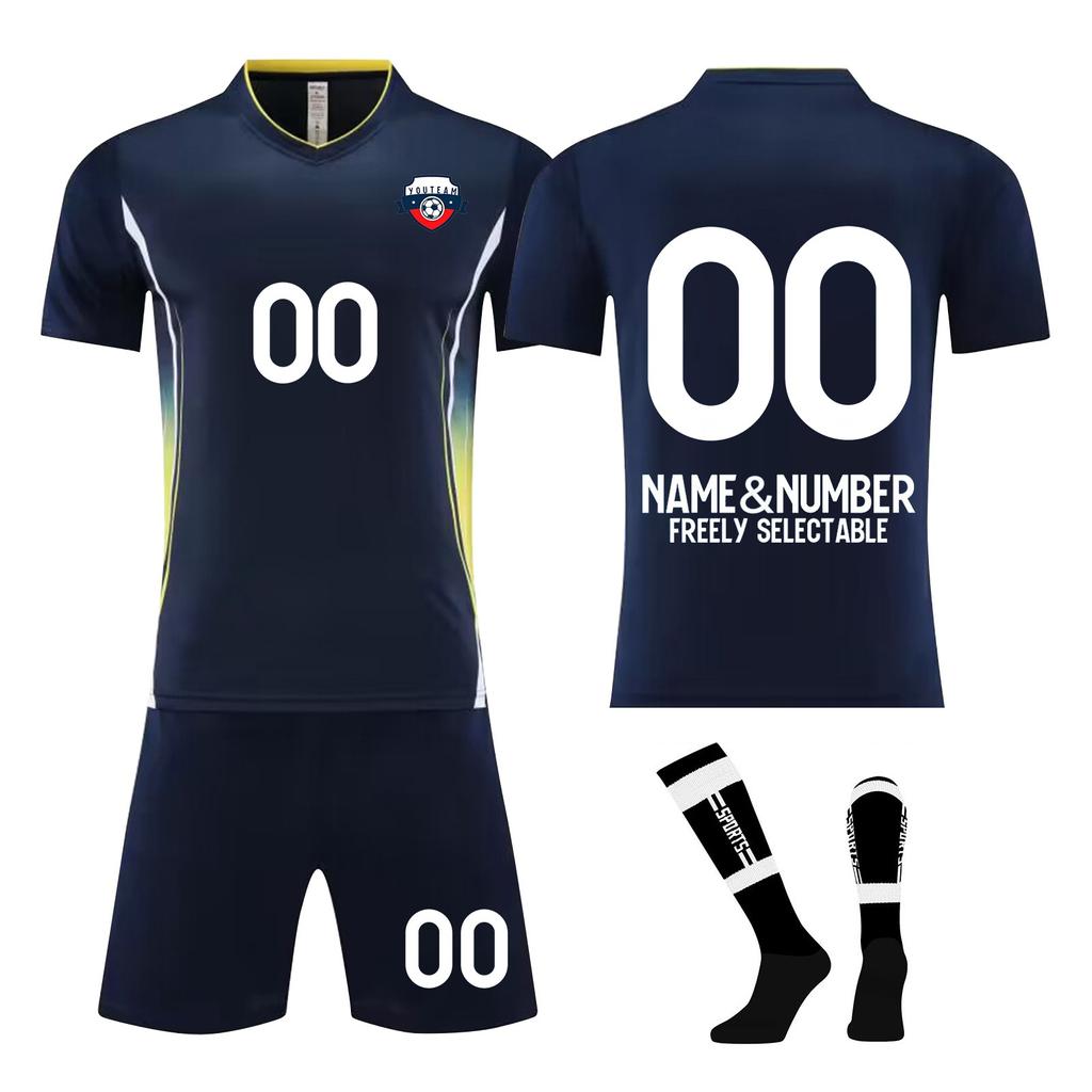 Men's Soccer Uniform Set Breathable Quick-Dry Jersey, Shorts & Socks Perfect for Training & Matches