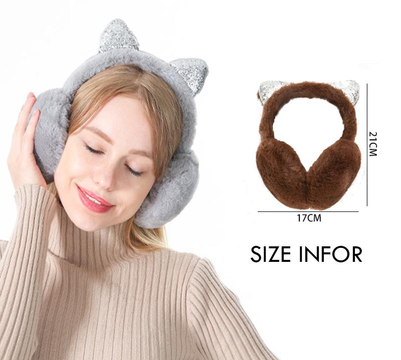 Căști pentru urechi pentru femei pentru copii Căști pentru urechi minunate, drăguț, ureche de pisică, bentita de iarnă, încălzitor pentru urechi