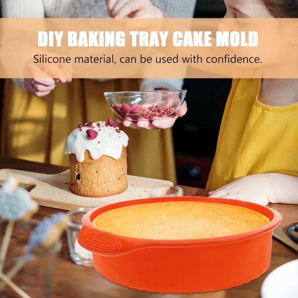 DIY Round Silicone Mold Nonstick Silicone Baking Pan Flexible Cake Mold  Kitchen Gadgets