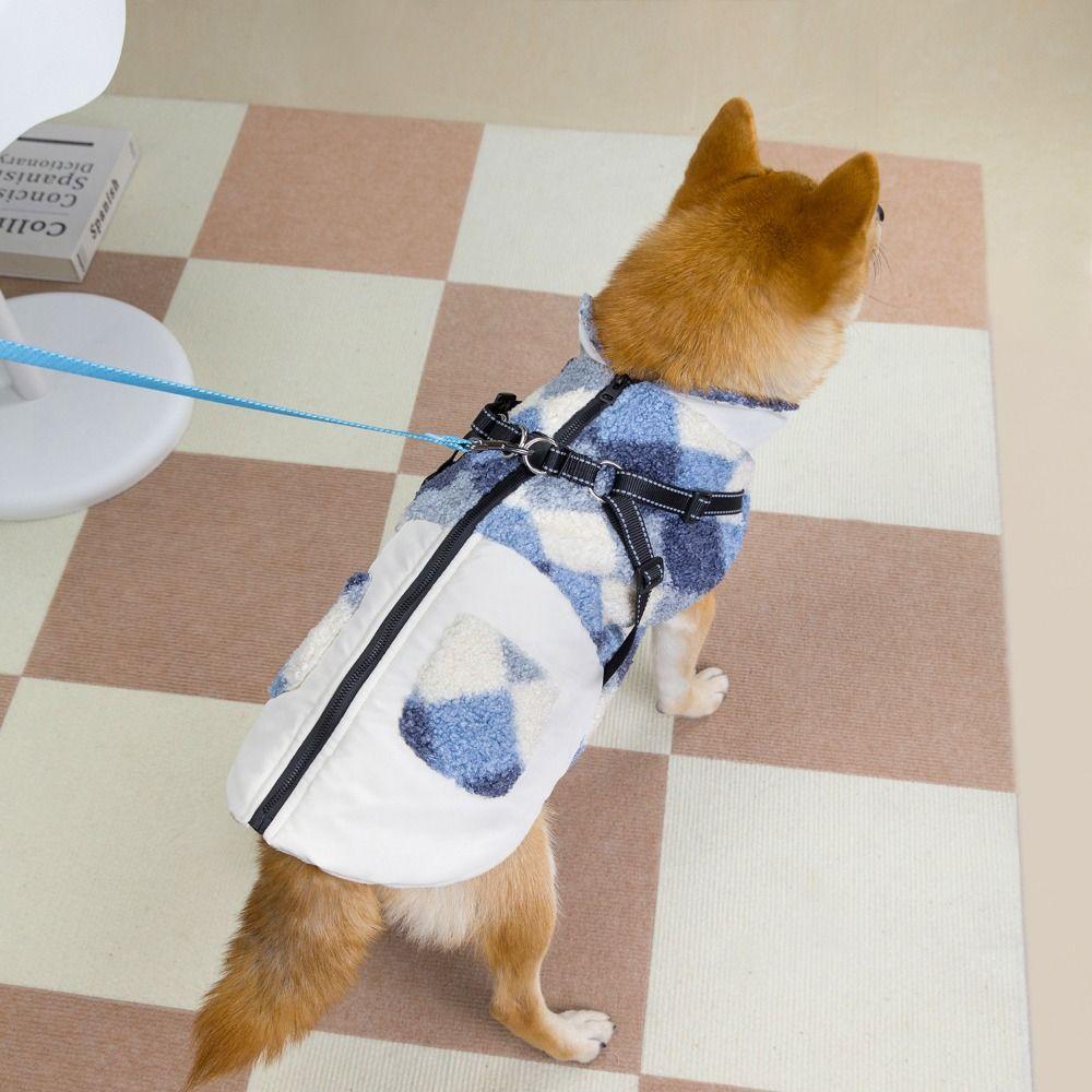 Warm Dog Jacket Thickened Dog Vest Puppy Outfit Winter Pet Clothes  Training