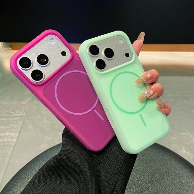 Matte for  Magnetic Case for For Iphone 17 16 1 Pro Max Candy Color Skin Feel Wireless Charging Soft Silicone Cover