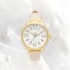 Fieldwork Analog Watch with Leather Simple and Easy to Letre Women's Strap, Read, White, MKL2012-1