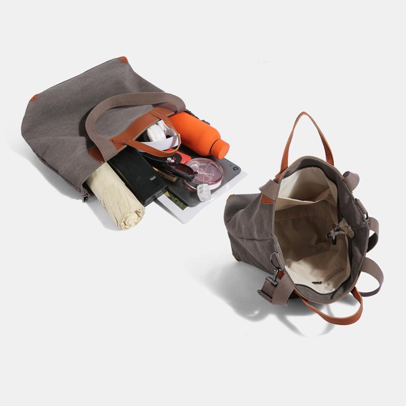 Women's Canvas Bag Large Capacity Shoulder Bag Commuter Handbag
