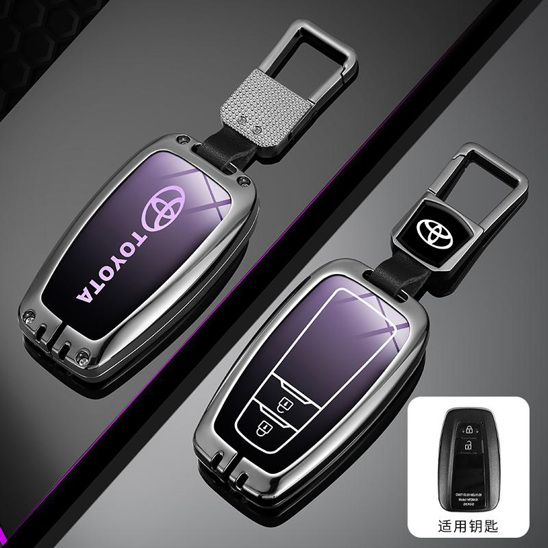 

2026 Hot For Toyota Hub Caps Alloy Car Key Case Full Cover Shell Fob for Toyota Prius Camry Corolla CHR C-HR RAV4 Land Cruiser P