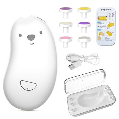 Electric Baby Nail Grinder Safe USB Charging with 6 Grinding Head Baby Nail File for Home Baby