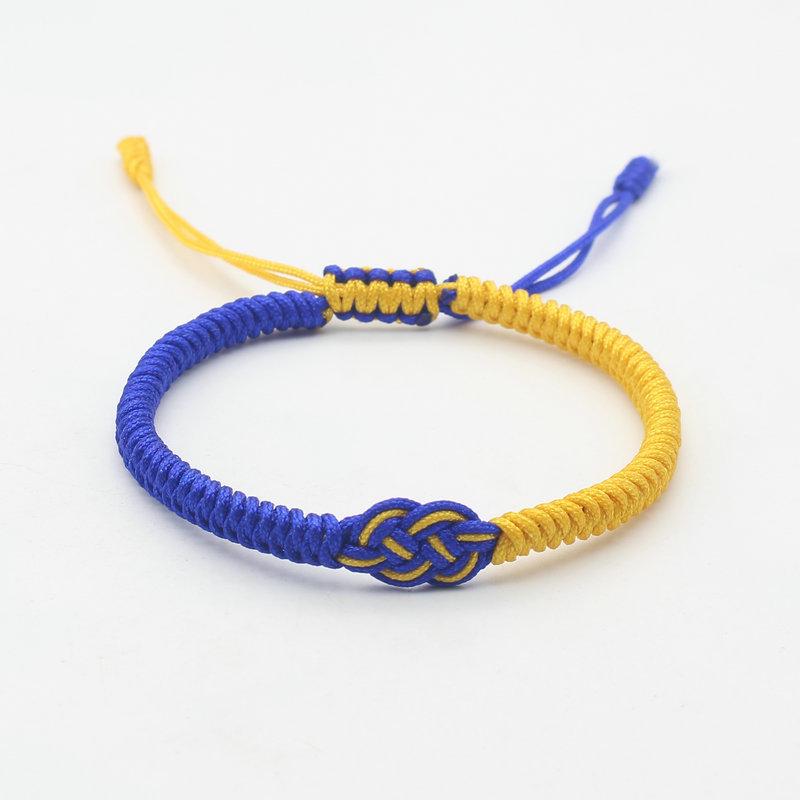 Hand-Woven Creative Beads Bracelet – Blue & Yellow Ukrainian Design