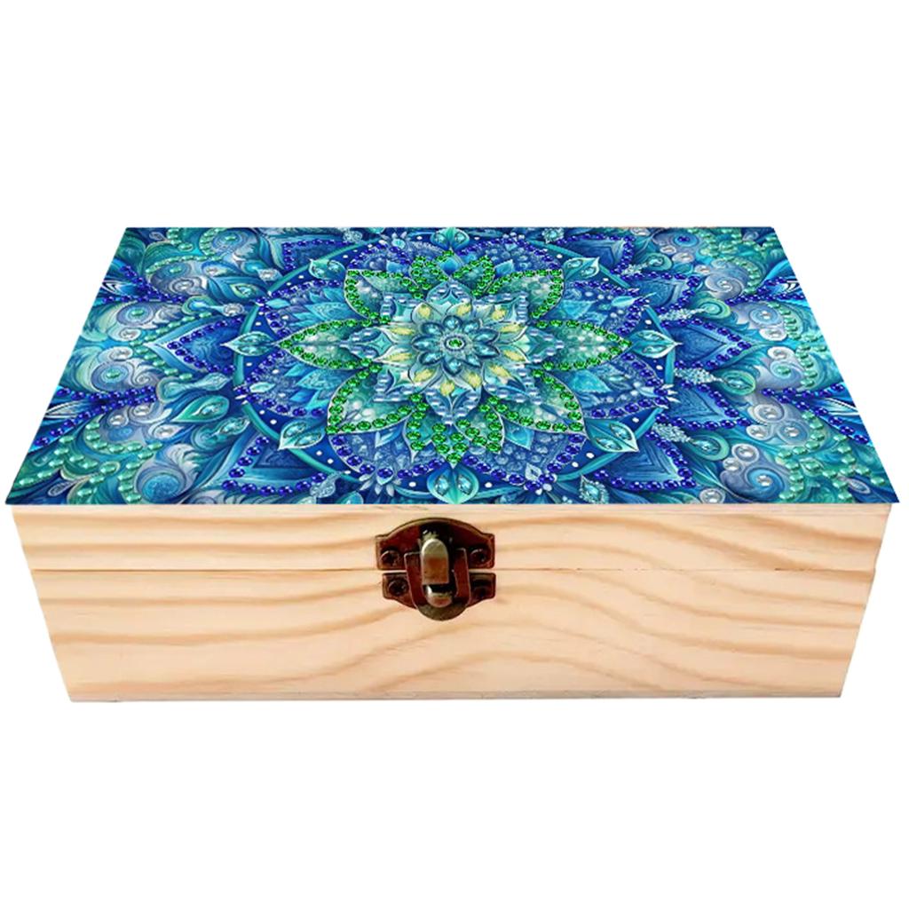 DIY Diamond Art Wooden Storage Box Dustproof Organizer Case Diamond Painting Storage Box Gift for Birthdays and Holidays