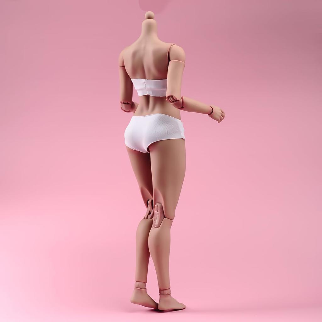 Scale Female Action Figure Flexible Joint Action Figure Body Model with Various Detachable Leg and Hand Accessories Tan Model 1/6 Body, 12-Inch (Light