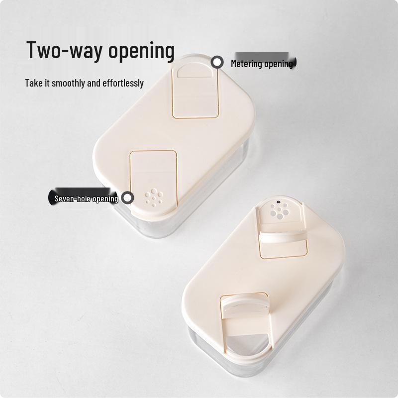 Adjustable Kitchen Seasoning Box Set with Dual-Opening Compartments