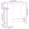 Bar Table with Shelf Sonoma Oak Finish 101 X 40 X 103.5 Cm Particleboard